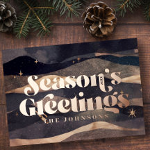 Starry Night Winter Sky Modernes Elegantes Design