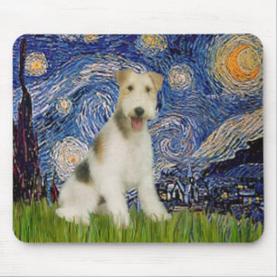 Starry Night - Wire Fox Terrier (M) Mousepad