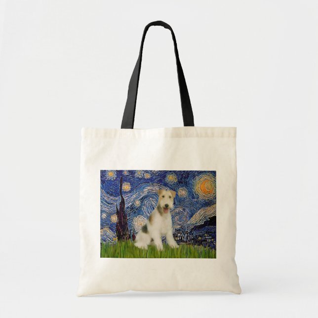 Starry Night - Wire Fox Terrier (M) Tragetasche (Vorne)