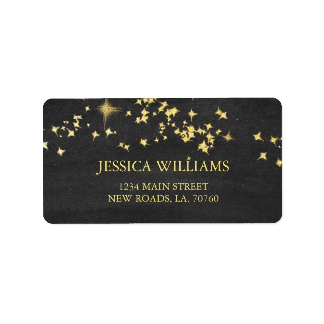 Starry Nights Mailing Labels Adressaufkleber (Vorne)