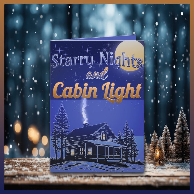 Starry Nights und Cabin Light Feiertagskarte (Von Creator hochgeladen)