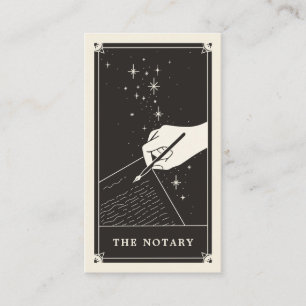 Starry Notary Tarot Writer Business Card Visitenkarte