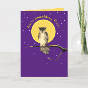 Starry Owl Personalisierte Herbstkarte Karte