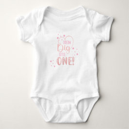 Starry Pink Dream Big Little One Heart Baby Girl Strampler