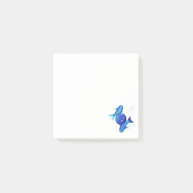 Starry Pisces Neptune Zodiac Post-it Klebezettel (Vorderseite)