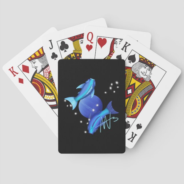 Starry Pisces Neptune Zodiac Spielkarten (Rückseite)