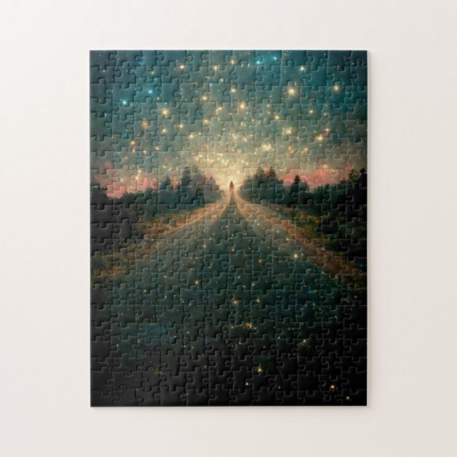 Starry Road Fantasy Landscape Sci-Fi Puzzle (Vertikal)