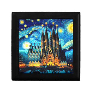 Starry Sagrada Familia Barcelona Erinnerungskiste