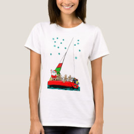 Starry Santa Sailing zu Weihnachten T-Shirt