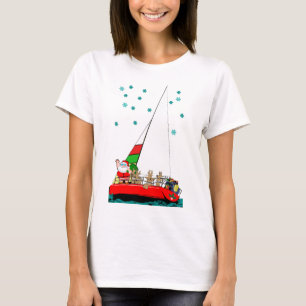 Starry Santa Sailing zu Weihnachten T-Shirt