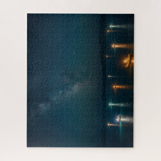 Starry Sea and Night Fishing Lights Puzzle
