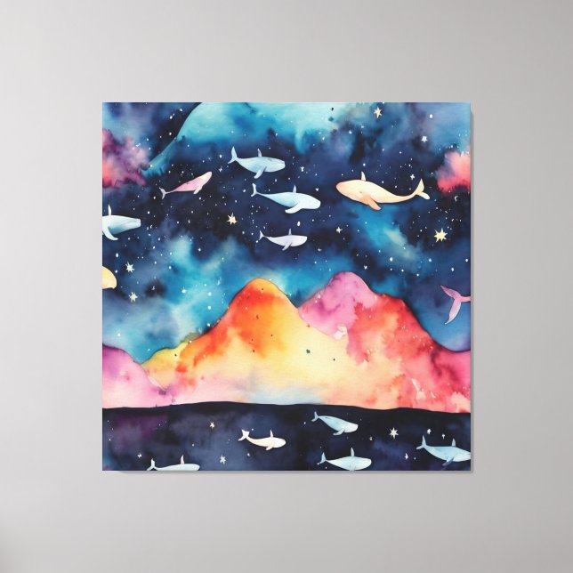 Starry Seascape Leinwanddruck (Vorderseite)