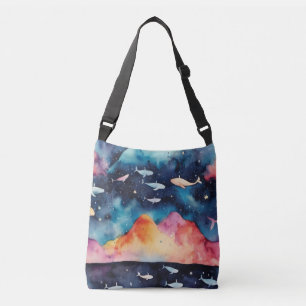 Starry Seascape Tragetaschen Mit Langen Trägern