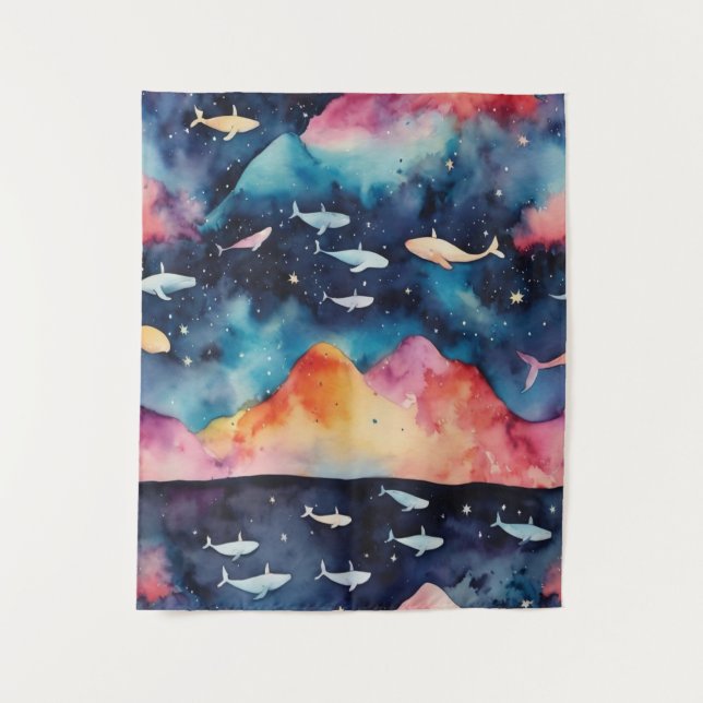 Starry Seascape Wandteppich (Vorderseite)