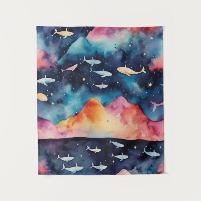 Starry Seascape Wandteppich (Vorderseite)