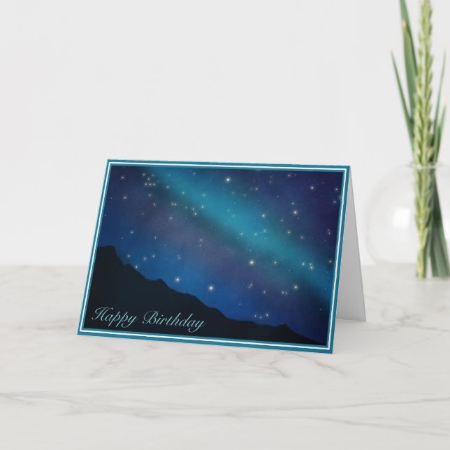 Starry Sky Birthday Card Karte (Vorderseite)