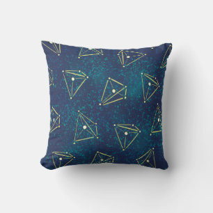 Starry Sky Chemistry Art - Molecule Constellations Kissen