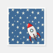 Starry Sky Fat Rocket Ship