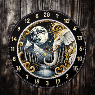 Starry Sky Frames Graceful White Elephant Dartscheibe