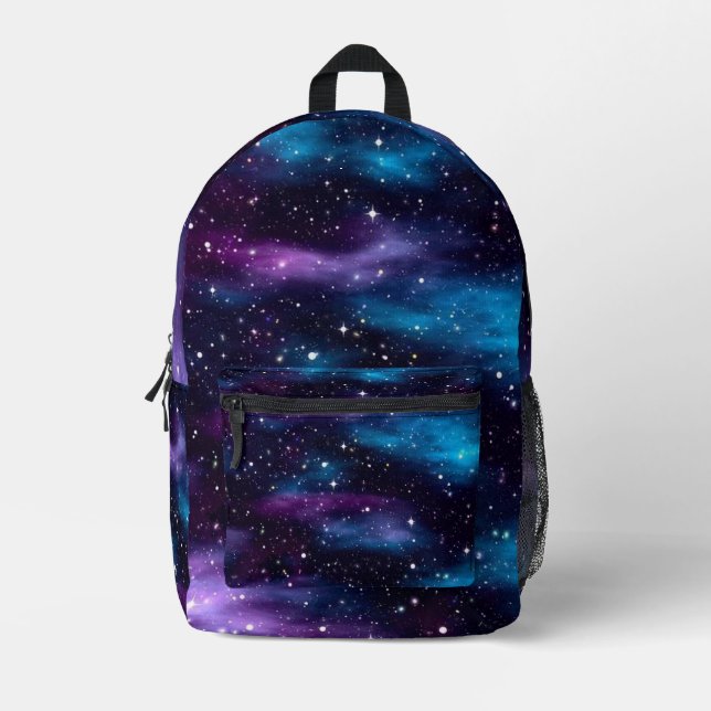 Starry Sky Galaxy Bedruckter Rucksack (Vorderseite)