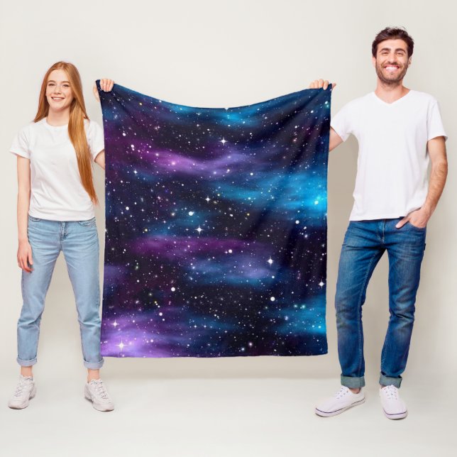 Starry Sky Galaxy Fleecedecke (Beispiel)