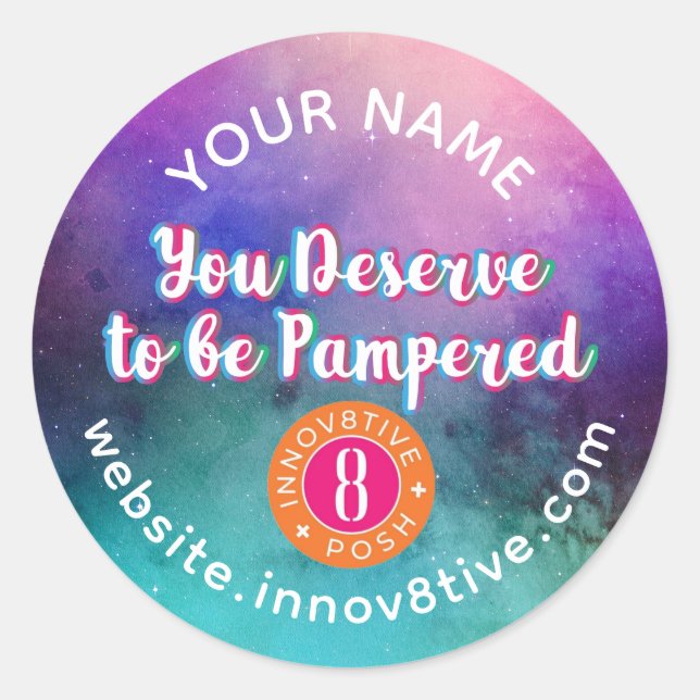 Starry Sky Innov8tive Posh Label Runder Aufkleber (Vorderseite)