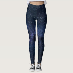 Starry Sky Mitternacht blauer aktiver Verschleiß Leggings