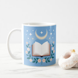 Starry Sky Moon Flowers Book Lover Classic Mug Kaffeetasse
