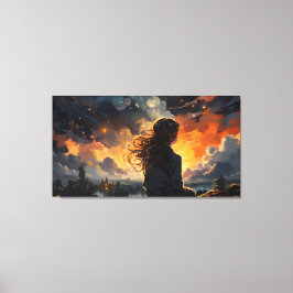 Starry Sky on Fire Leinwanddruck