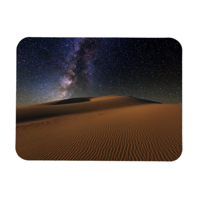 Starry Sky über der Sand Dunes Gobi Wüste Magnet (Horizontal)