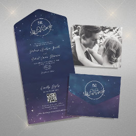 Starry Sky Wedding All In One Einladung