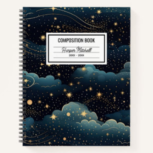 Starry Sky Wirbel Komposition Notebook Notizbuch