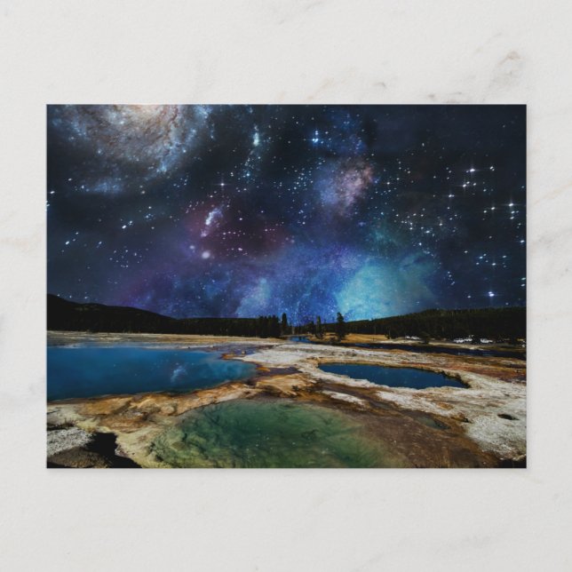 Starry Sky Yellowstone Nationalpark Postcard Postkarte (Vorderseite)