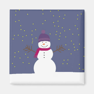 Starry Snowman Magnet