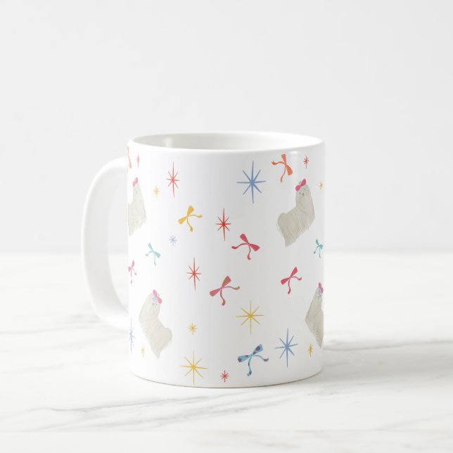 Starry Sparkle Niedlich Puppy Wishings Kaffeetasse (Vorderseite Links)