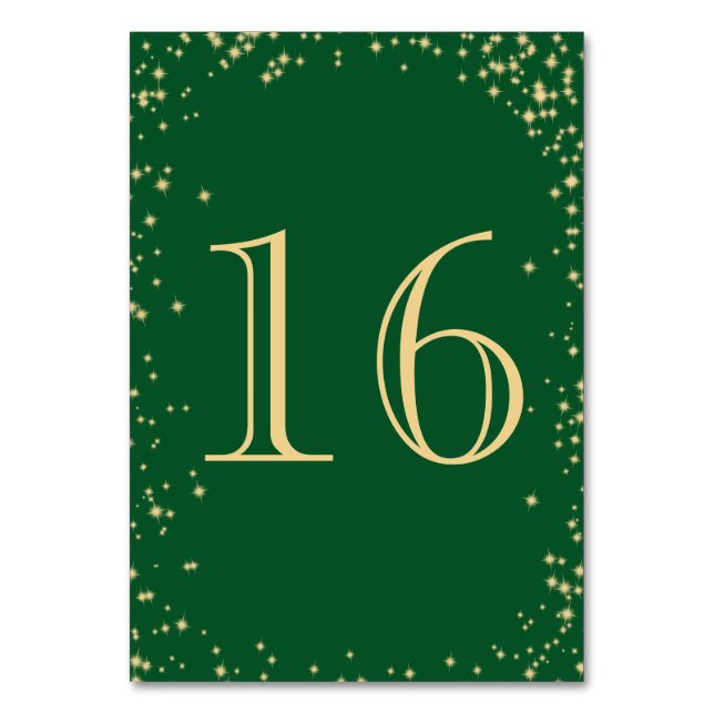 Starry Sparkle Tischnummer (Vorderseite)