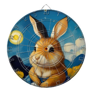 Starry Spring Bunny Dart Board Dartscheibe