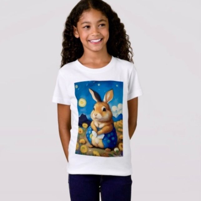 Starry Spring Bunny Kids T - Shirt (Von Creator hochgeladen)
