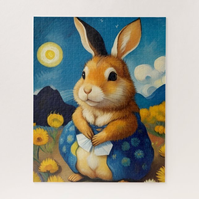 Starry Spring Bunny Puzzle (Vertikal)