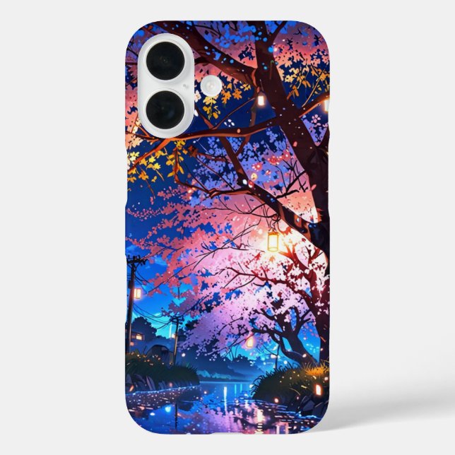 Starry Spring Night - Magischer Anime Spring Case-Mate iPhone Hülle (Rückseite)