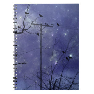 Starry Starry Night Crows Notizblock