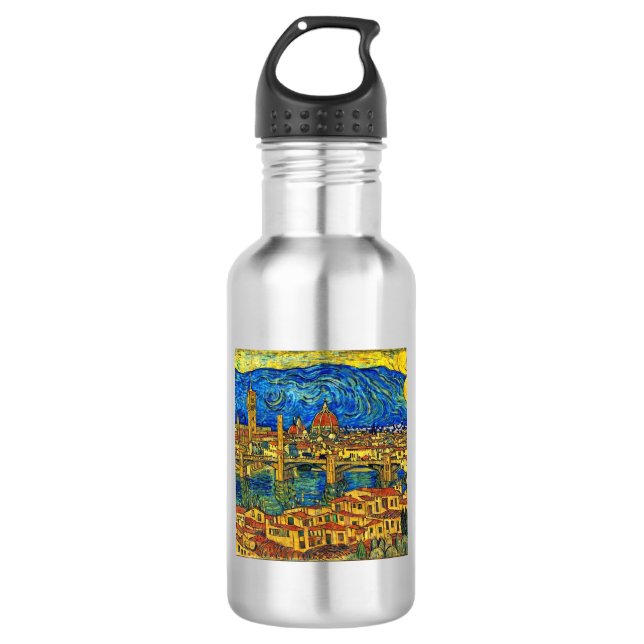 Starry Starry Night Florence Italien Edelstahlflasche (Vorderseite)