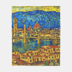 Starry Starry Night Florence Italien Fleecedecke