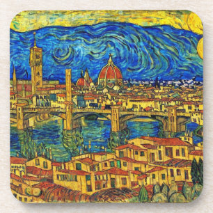 Starry Starry Night Florence Italien Getränkeuntersetzer
