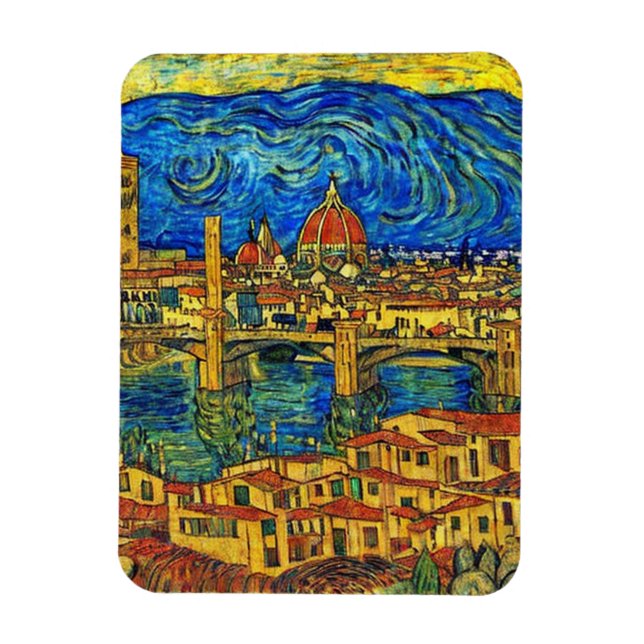 Starry Starry Night Florence Italien Magnet (Vertikal)