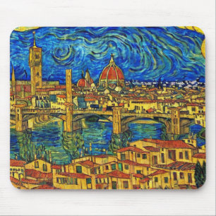 Starry Starry Night Florence Italien Mousepad