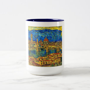 Starry Starry Night Florence Italien Zweifarbige Tasse