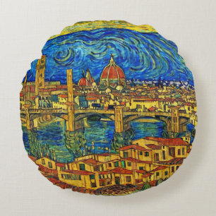 Starry Starry Night Florence Italy Throw Kissen