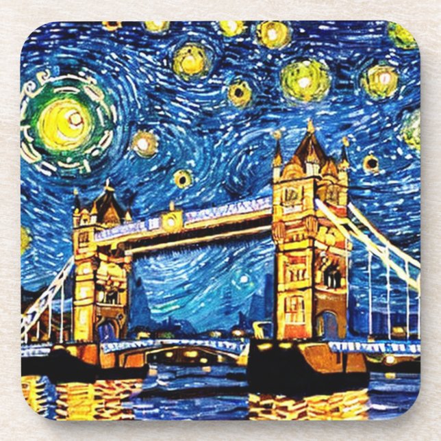 Starry Starry Night London England Getränkeuntersetzer (Vorderseite)