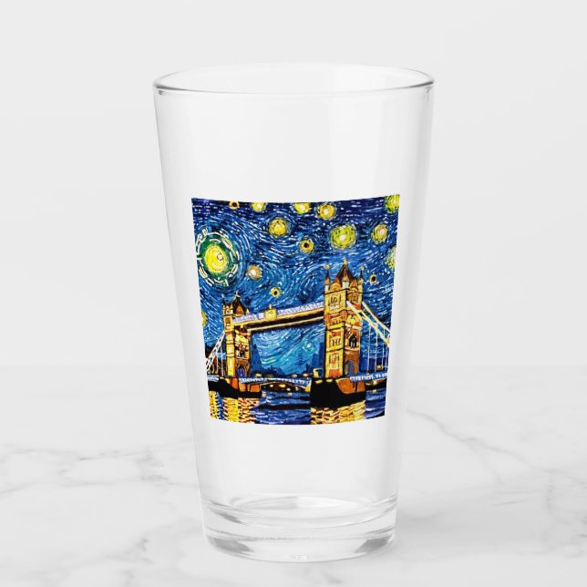 Starry Starry Night London England Glas (Vorderseite)